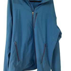 Marmot men’s blue Zip-Up Jacket. Lightweight big and tall, ski jacket, three zip